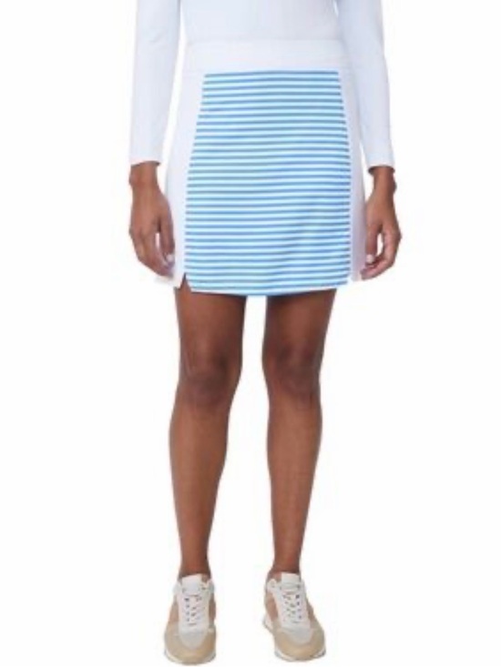 J Mclaughlin Dresses & Skirts - J.MCLAUGHLIN Ripley Skort White/Blue Mini Bangle Stripe Size Medium NWT $168